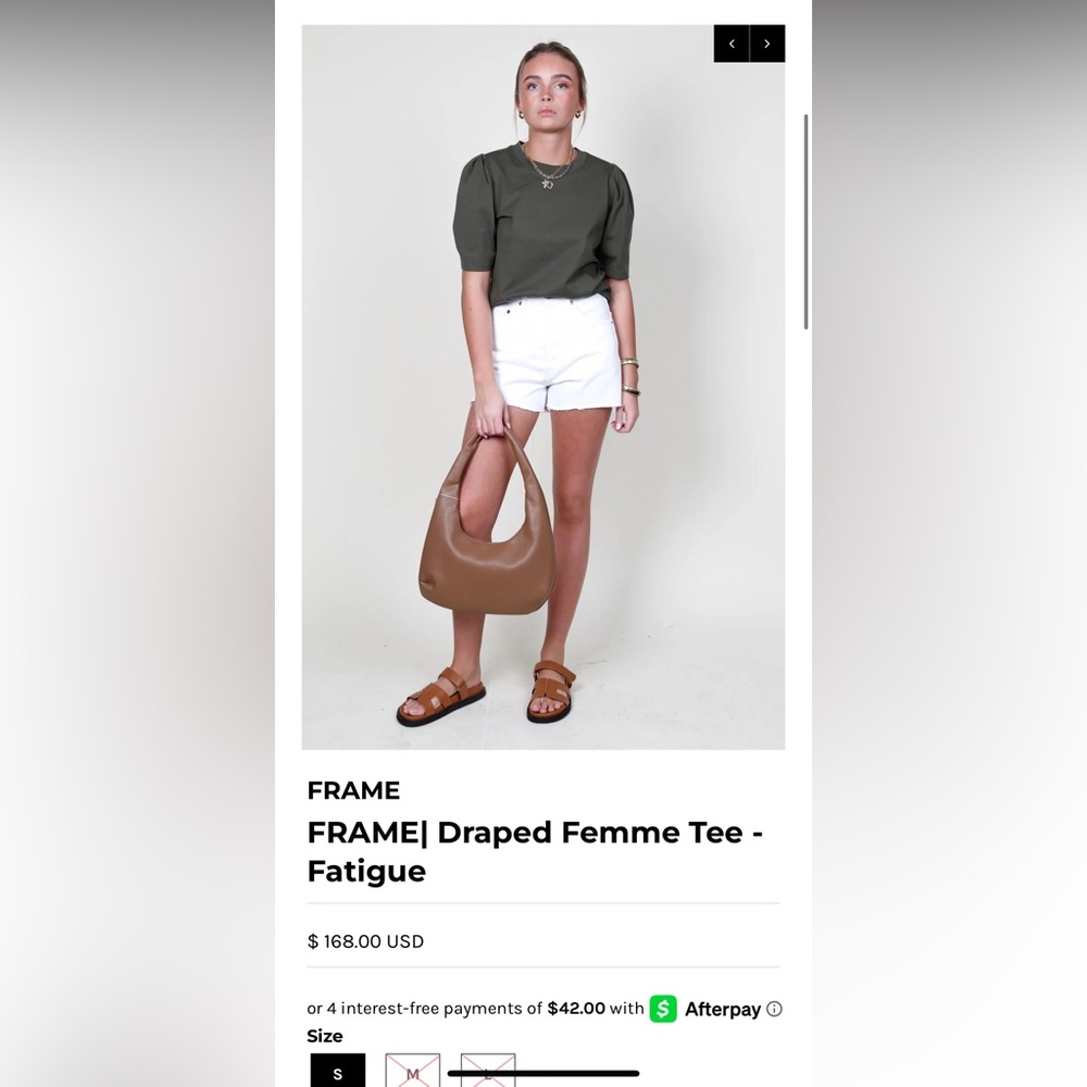 FRAME Draped Femme Tee
